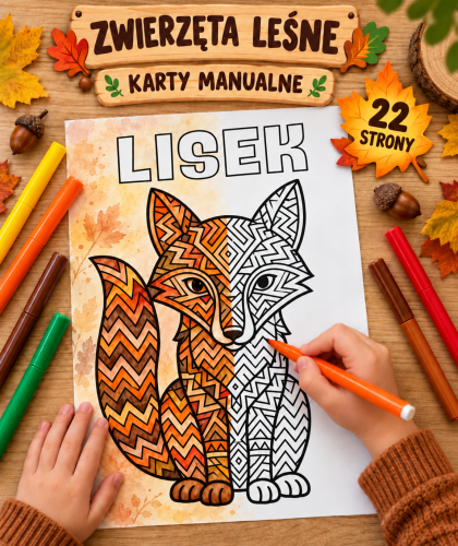 ZWIERZĘTA LEŚNE KARTY MANUALNE 22 STRONY