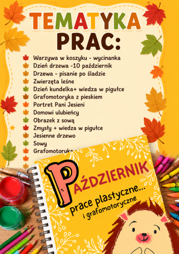 PAKIET PAŹDZIERNIK  - PRACE PLASTYCZNE I GRAFOMOTORYCNE 340/A4