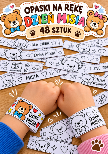 BRANSOLETKI DZIEŃ MISIA 48 SZTUK