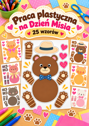 DZIEŃ MISIA PRACA PLASTYCZNA - 25 WZORÓW
