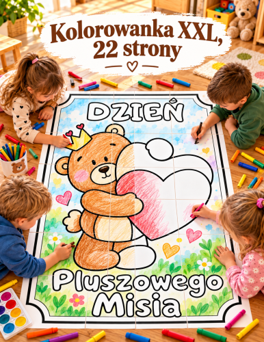  KOLOROWANKA XXL DZIEŃ MISIA -  2 SZTUKI NR 8