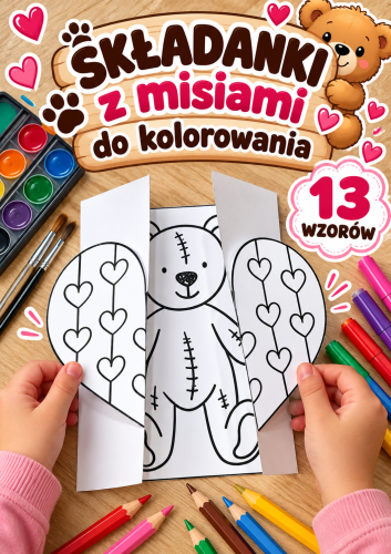 DZIEŃ MISIA SKŁADANKI DO KOLOROWANIA+ ELEMENTY DO OZDABIANIA 13 STRON 