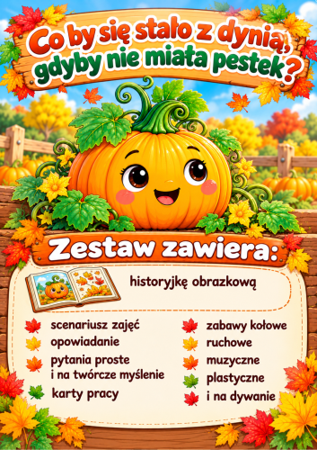 CO BY SIE STAŁO Z DYNIĄ, GDYBY NIE MIAŁA PESTEK? - ZESTAW POMOCY - 38 STRON 