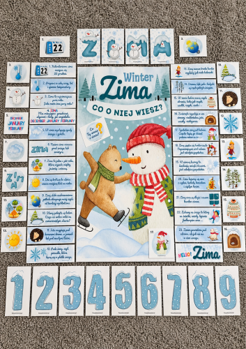 ZIMA - CO O NIEJ WIESZ? - WIEDZA W PIGUŁCE + PLAKAT XXL  30 STRON 