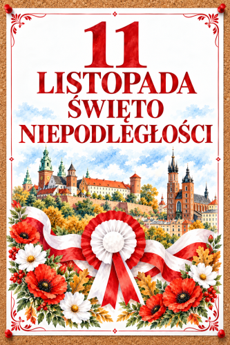 ŚWIĘTO NIEPODLEGŁOŚCI 11 LISTOPAD  - DEKORACJA, PLAKAT 6,12 STRON