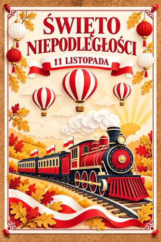 ŚWIĘTO NIEPODLEGŁOŚCI 11 LISTOPAD  - DEKORACJA, PLAKAT 6,12 STRON