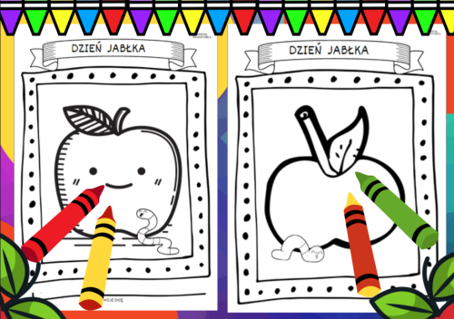 ĆWICZENIA MANUALNE JABŁKO Z ROBACZKEM 25/A4