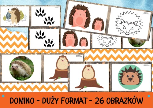 DOMINO Z JEŻEM DUŻY FORMAT