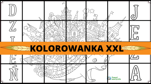 KOLOROWANKA XXL Z JEŻEM  20/A4  