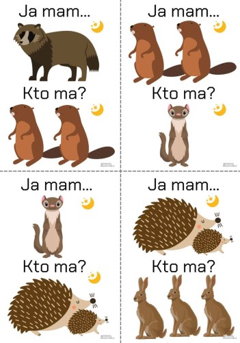  ZWIERZĘTA ZIMUJĄCE W POLSCE + KARTY KONTROLNE+ KARTY MANUALNE - 60 OBRAZKÓW
