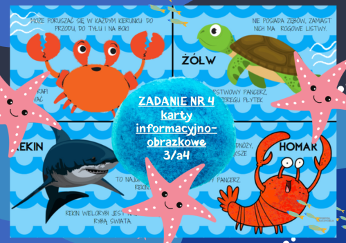 KARTY INFORMACYJNE O MORSKICH ZWIERZĘTACH