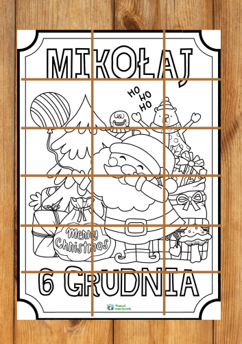 KOLOROWANKA XXL MIKOŁAJ  2 SZTUKI - NR 1.