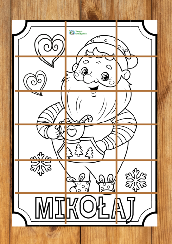 KOLOROWANKA XXL MIKOŁAJ  2 SZTUKI - NR 4.