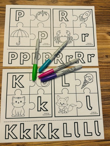 ALFABET PUZZLE CZARNO-BIAŁE 26 OBRAZKÓW