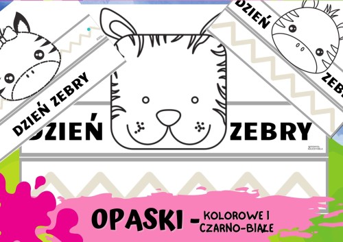 OPASKI NA GŁOWĘ ZEBRA