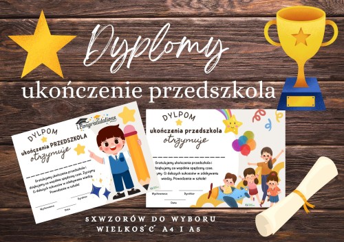 DYPLOM UKOŃCZENIA PRZEDSZKOLA ZESTAW NR 2.
