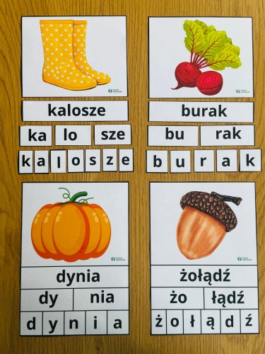 BUDOWANIE JESIENNYCH WYRAZÓW 24 WZORÓW - WERSJA KOLOROWA